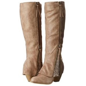 NOT RATED faux Leather tall boots with heel